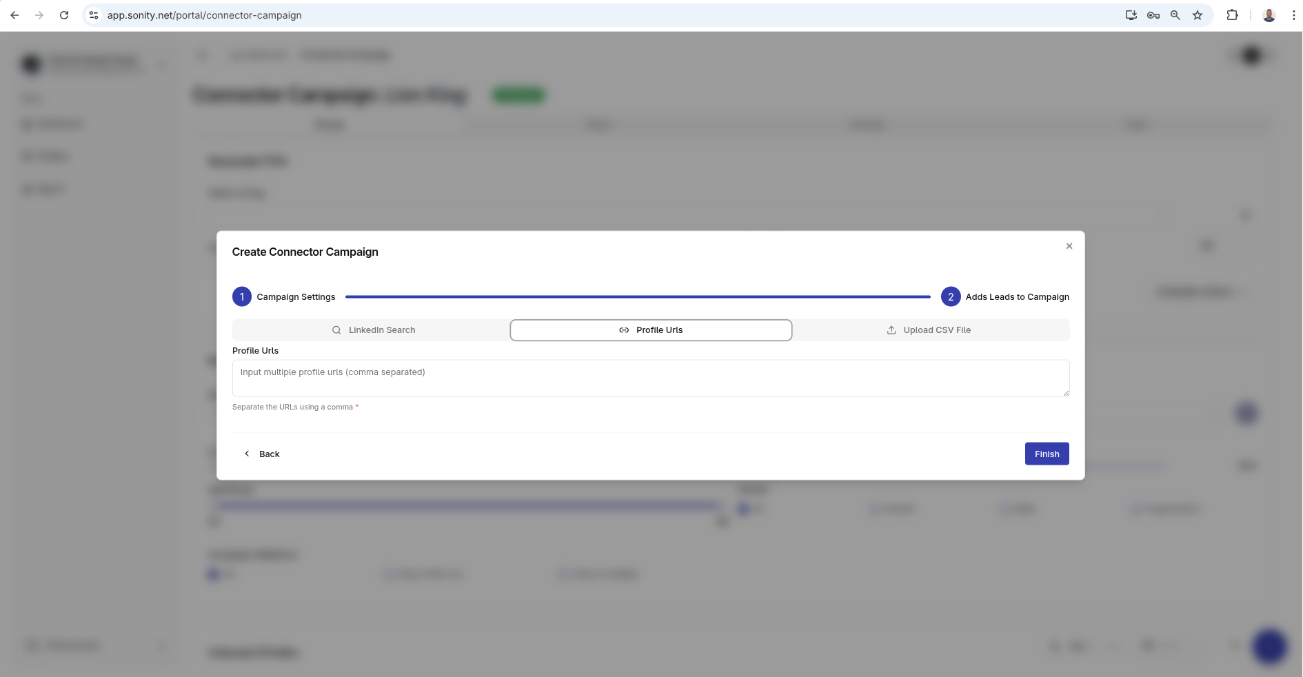 Create a connector campaign