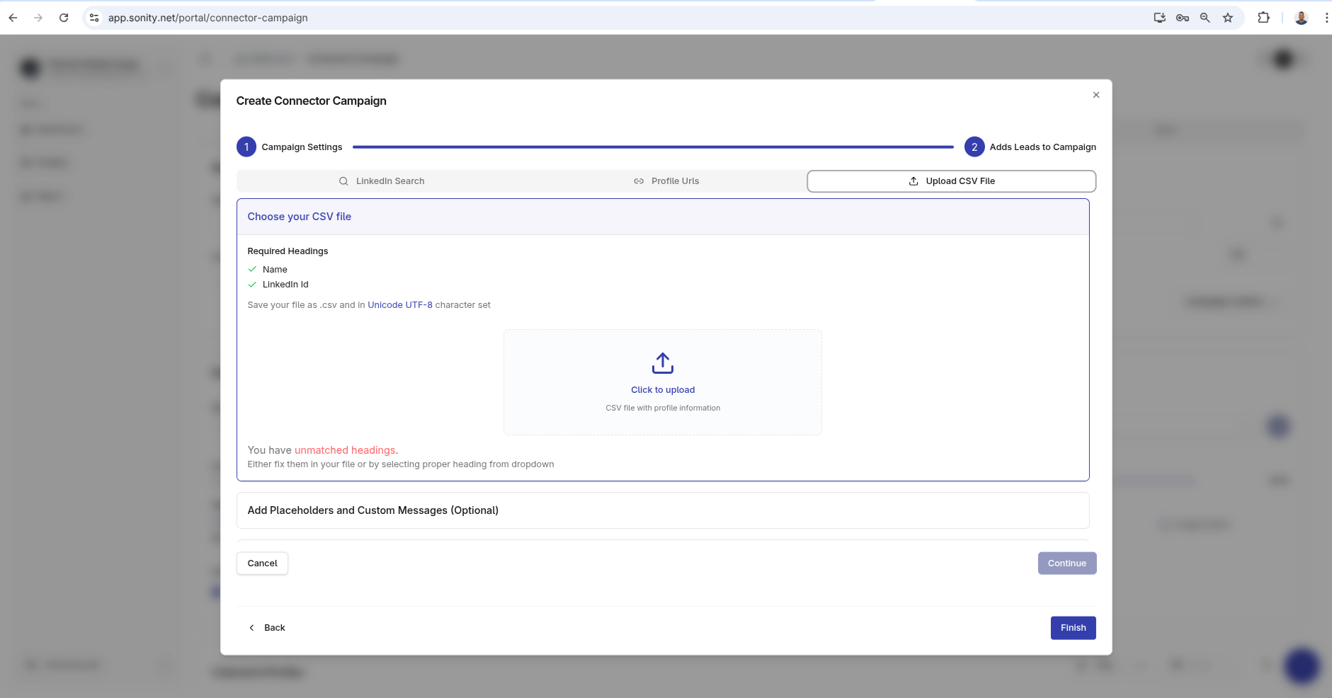 Create a connector campaign