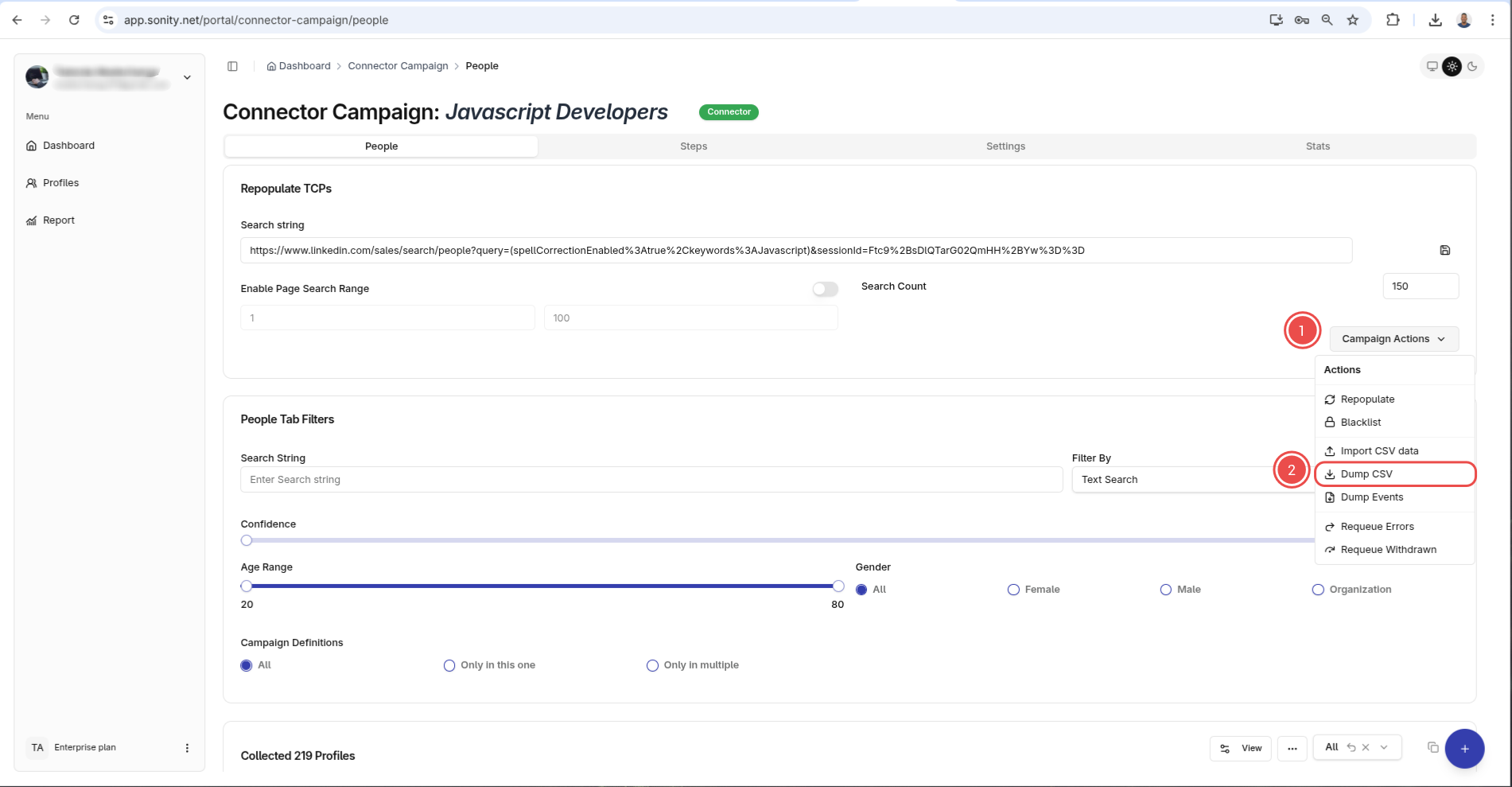 Export CSV