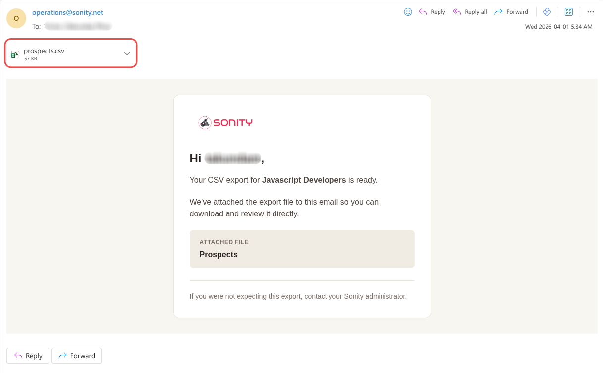 Export CSV