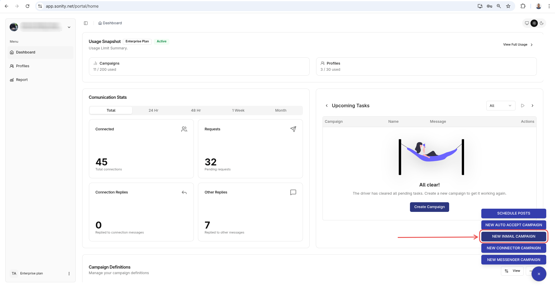 Create a connector campaign