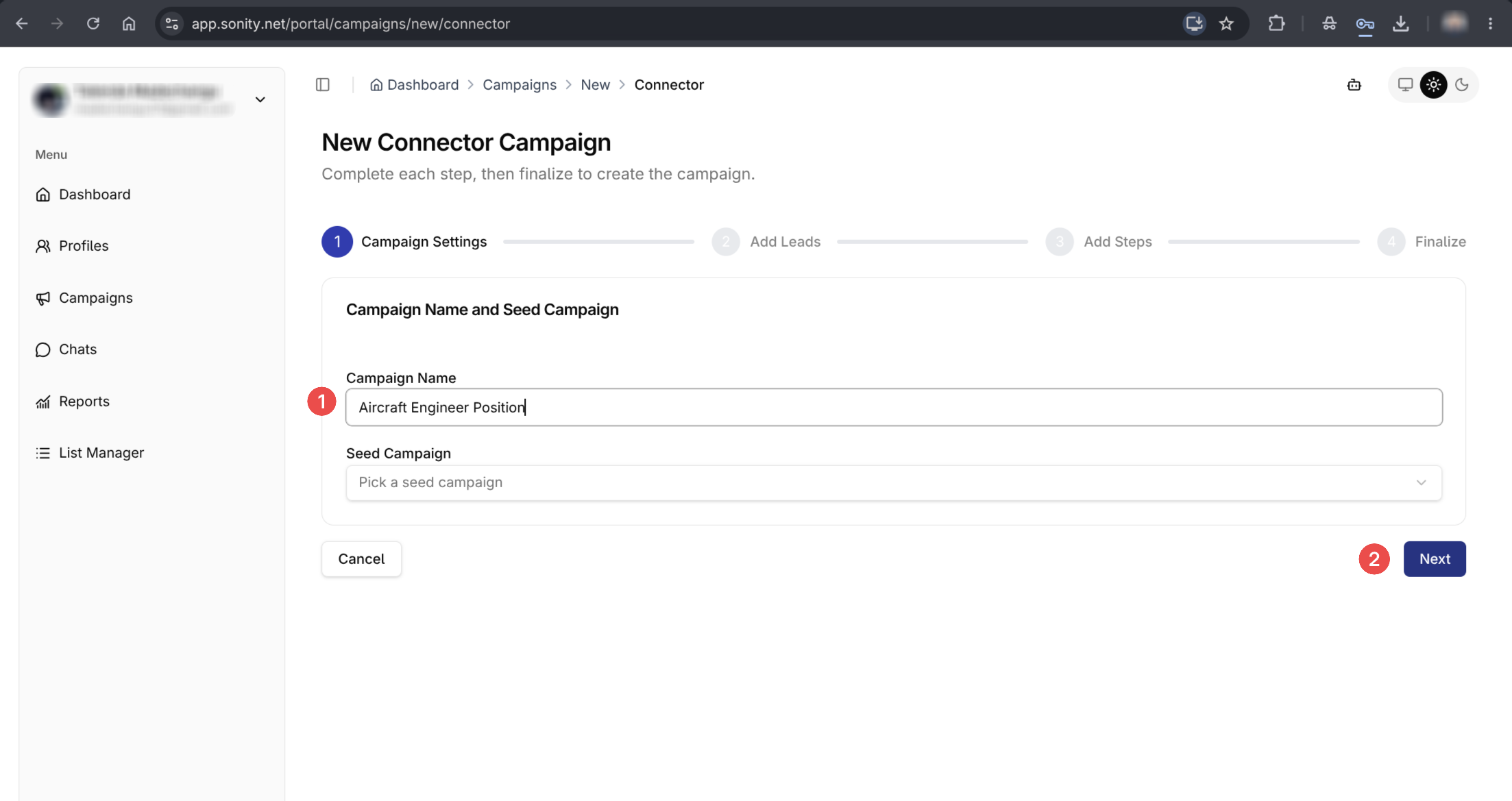 Add campaign name