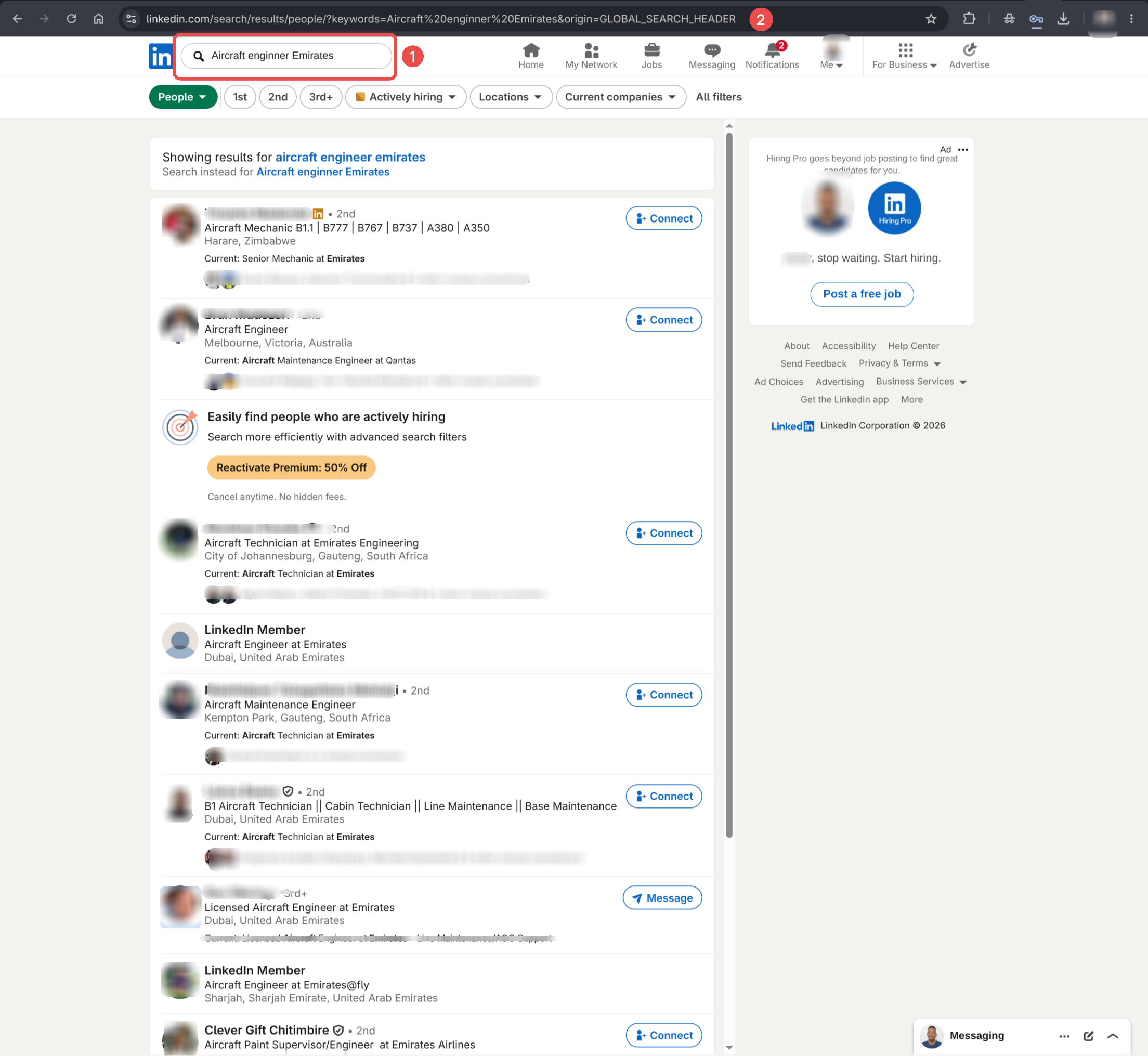 Do a search and copy the URL