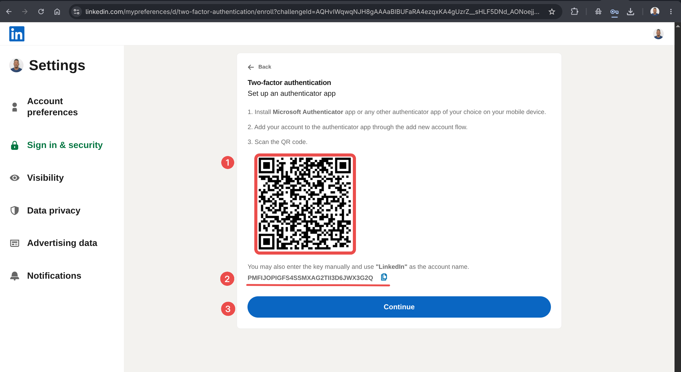 Scan code and save